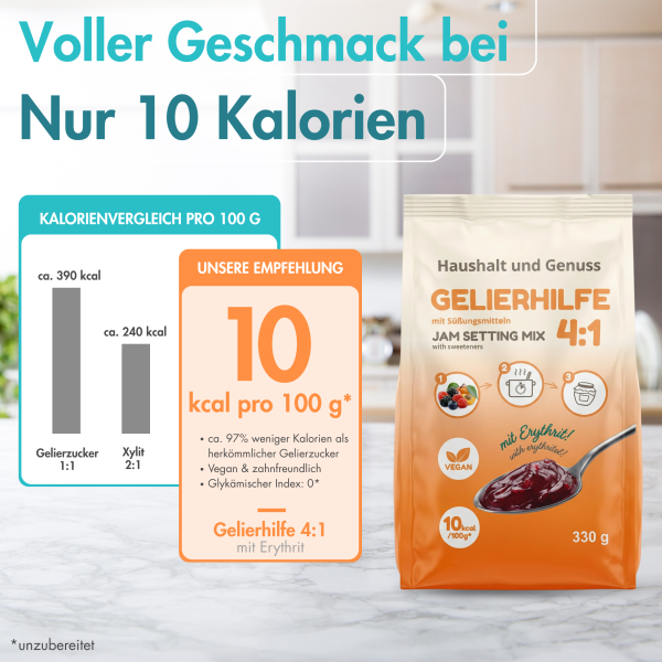 Gelierzuckerersatz 10 Kalorien